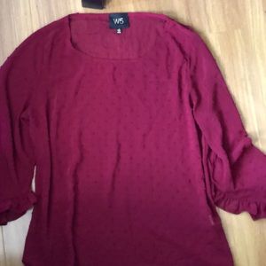 W5 woven Burgundy blouse